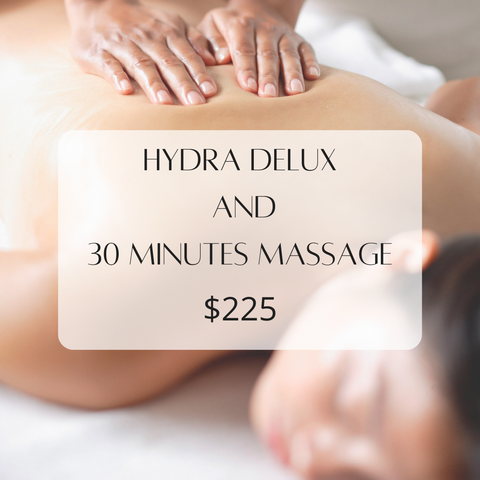 Hydrafacial Delux and 30 minutes massage